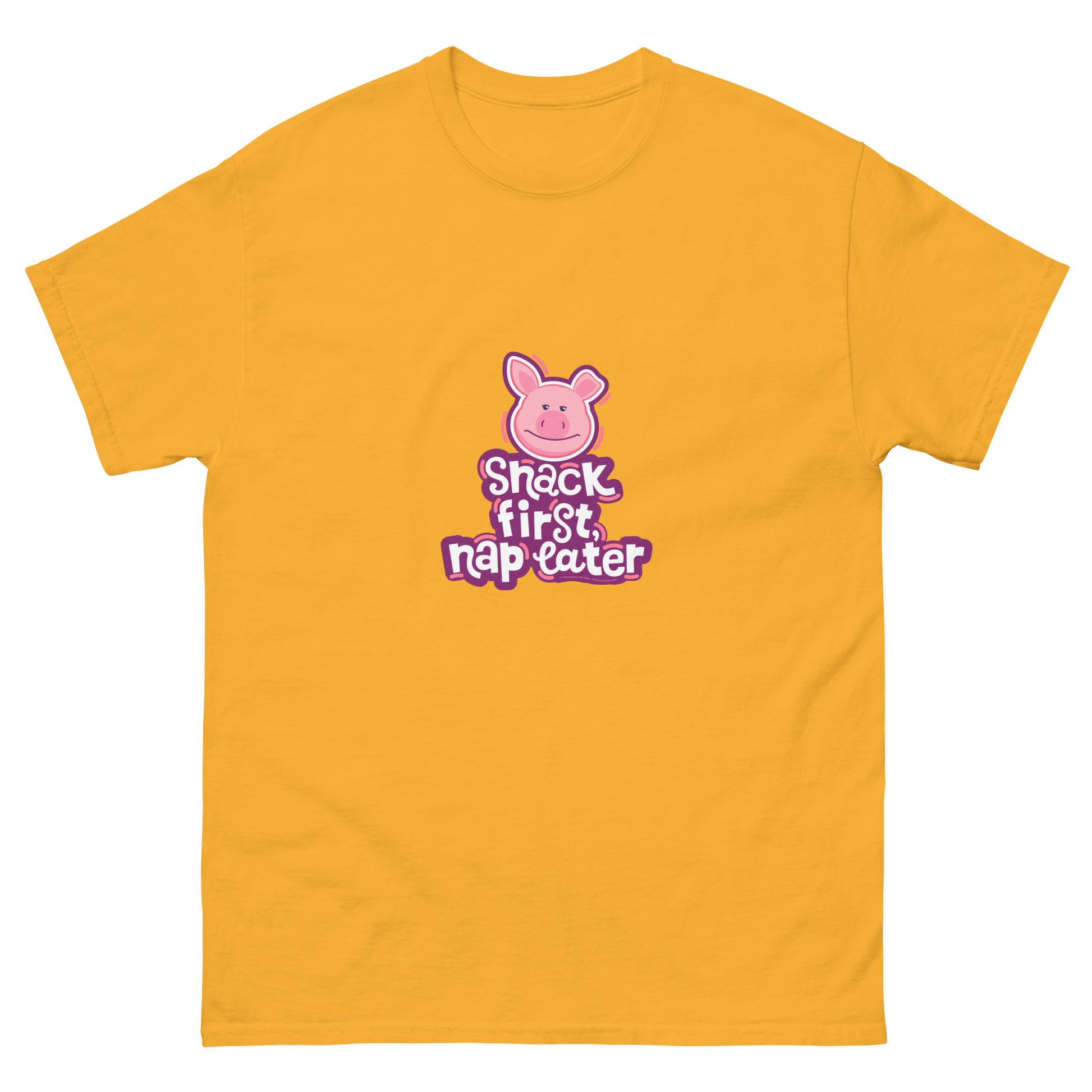 Masha and the Bear Friends Snack First Unisex classic tee Gold T-SHIRT