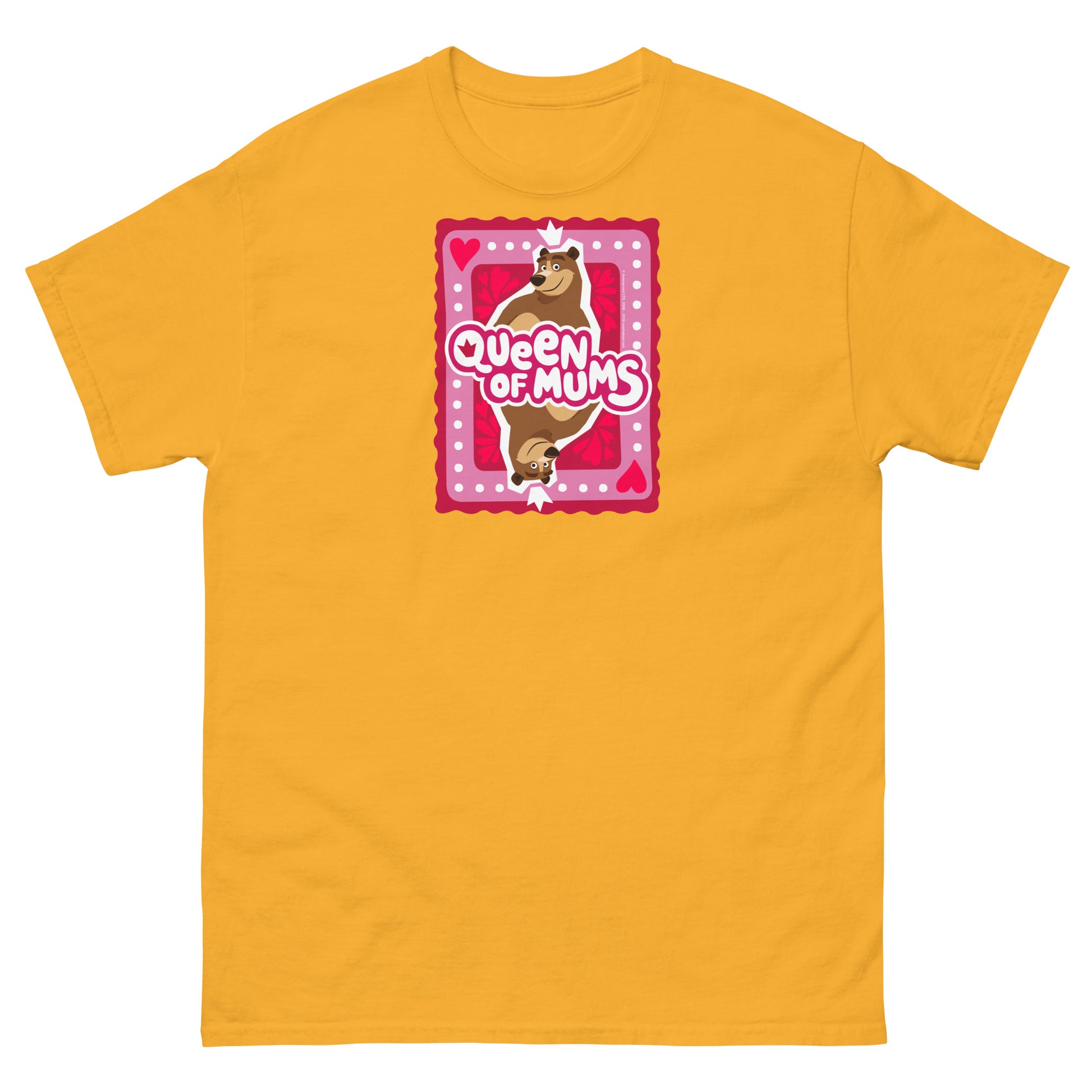 Masha and the Bear Friends Queen of Mum Unisex classic tee Gold T-SHIRT