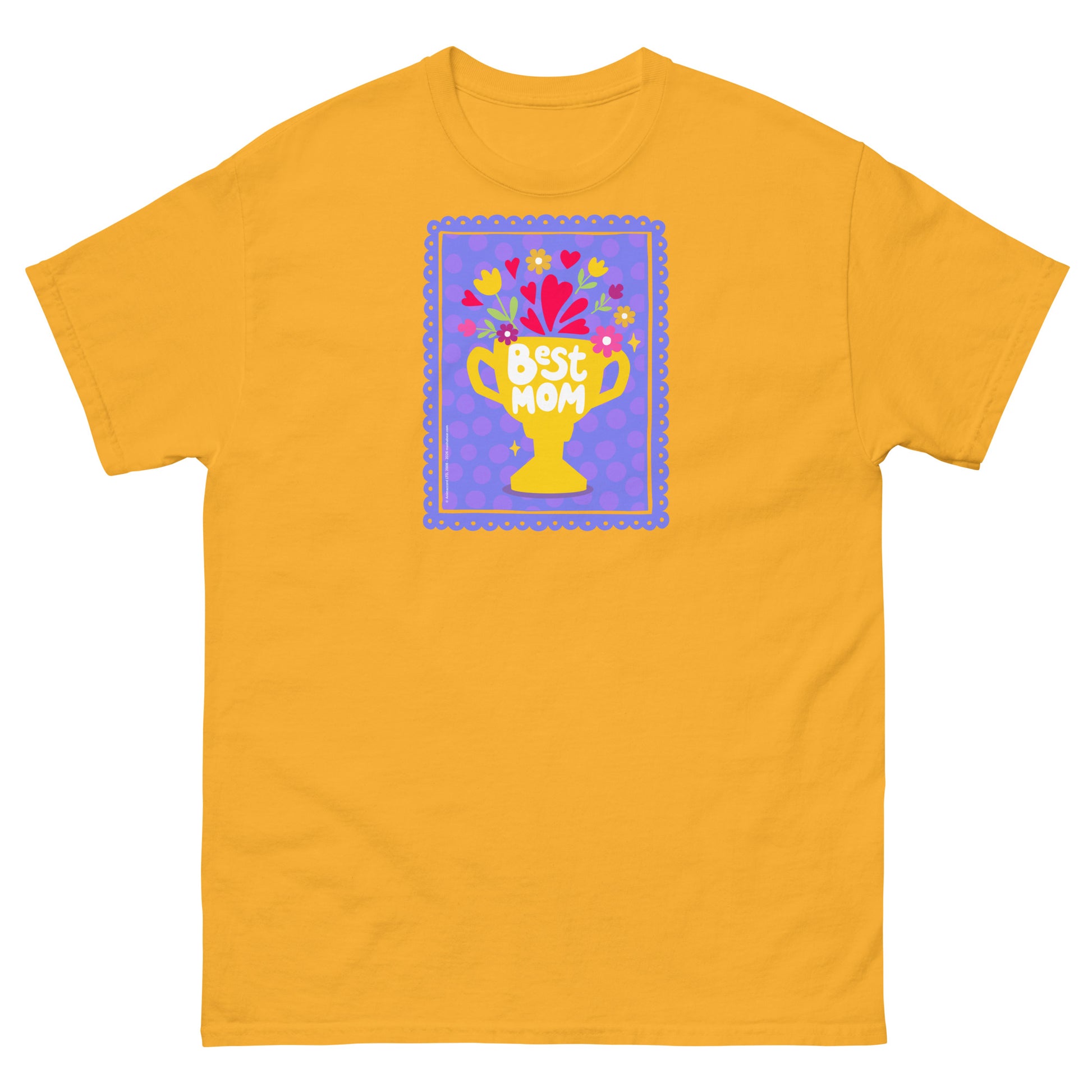 Masha and the Bear Friends Best Mom Unisex classic tee Gold T-SHIRT