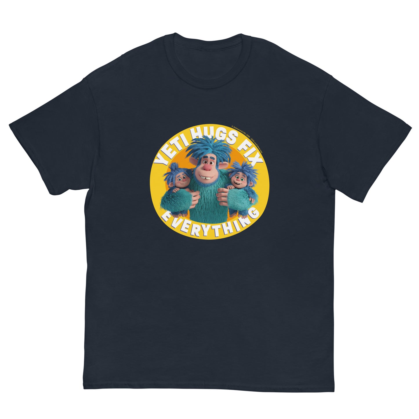 Masha and the Bear Friends Hugs Fix Everything Unisex classic tee Navy T-SHIRT