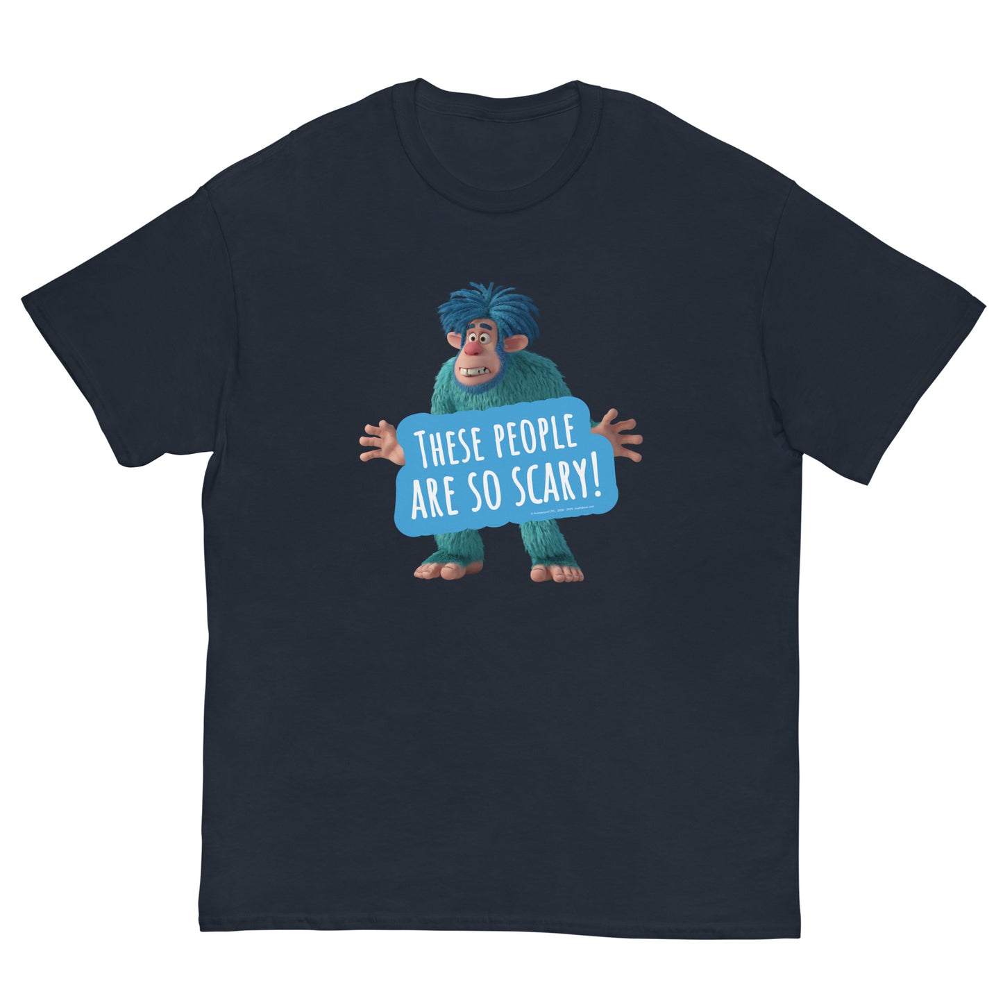 Masha and the Bear Friends Scary People Unisex classic tee Navy T-SHIRT