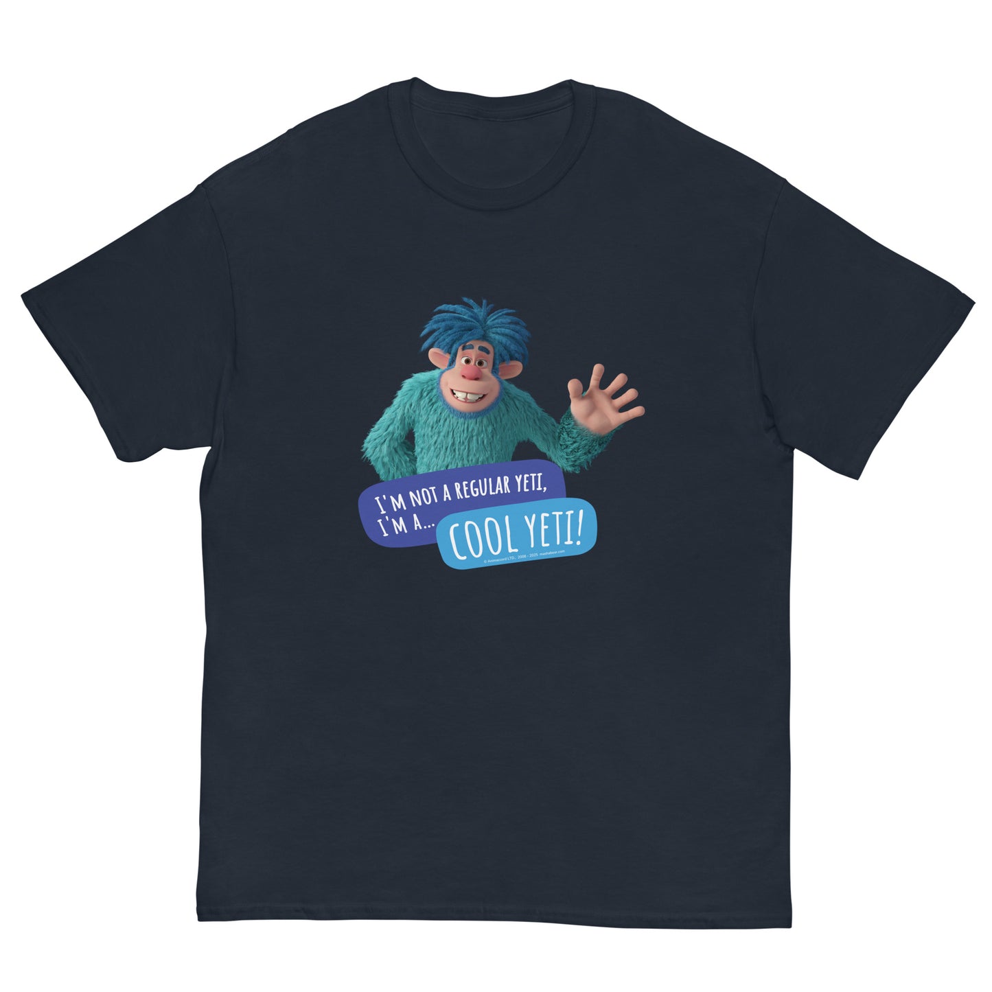 Masha and the Bear Friends Cool Yeti Unisex classic tee Navy T-SHIRT