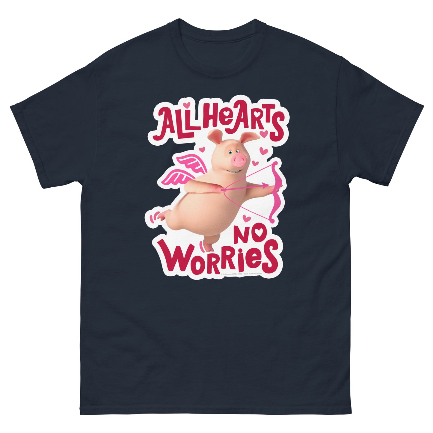 Masha and the Bear Friends No Worries Unisex classic tee Navy T-SHIRT