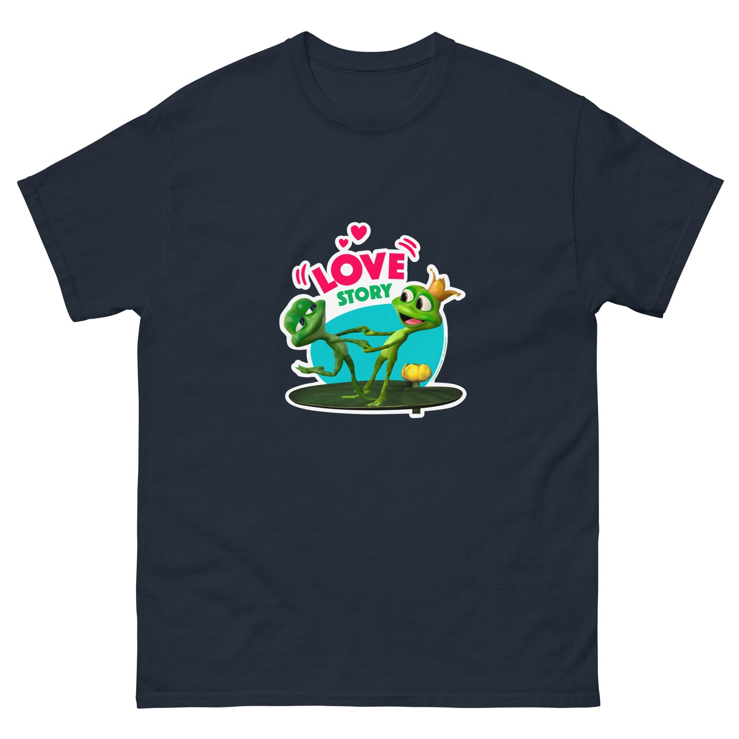 Masha and the Bear Friends Love Story Unisex classic tee Navy T-SHIRT