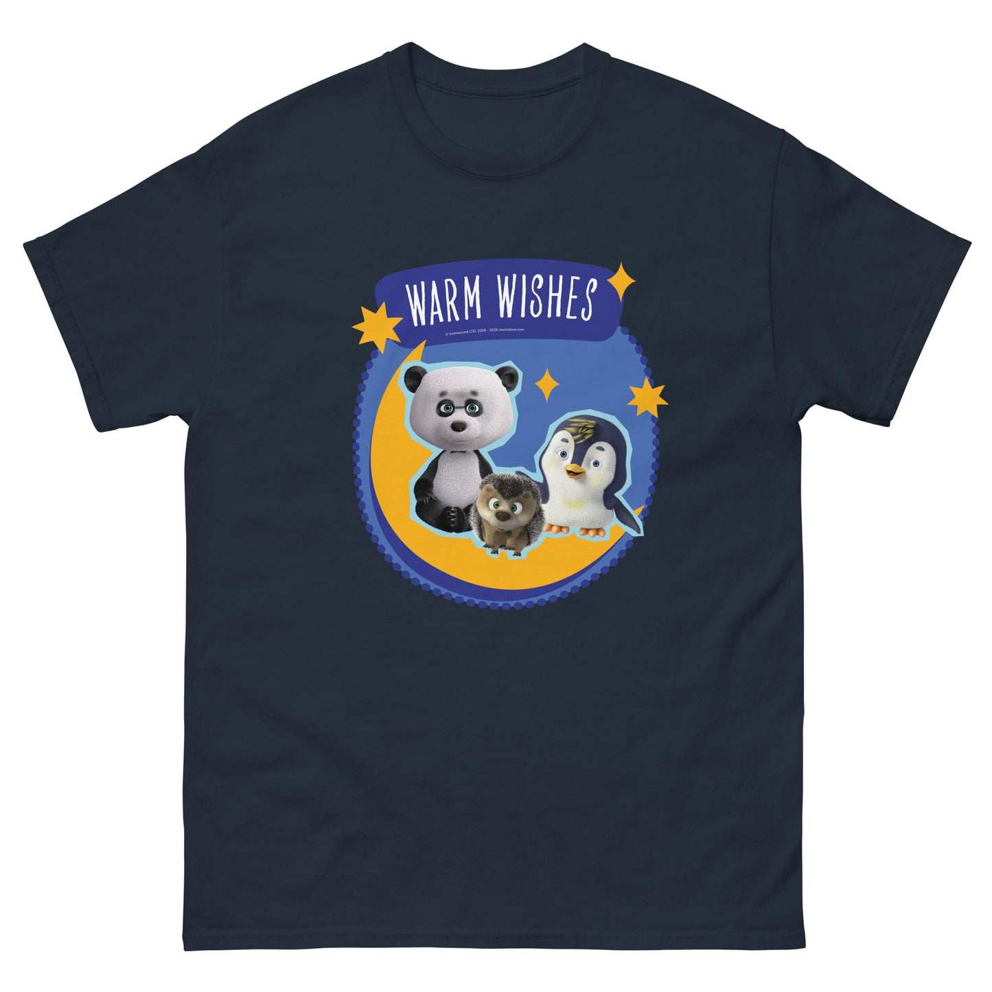 Masha and the Bear Friends Warm Wishes Unisex classic tee Navy T-SHIRT