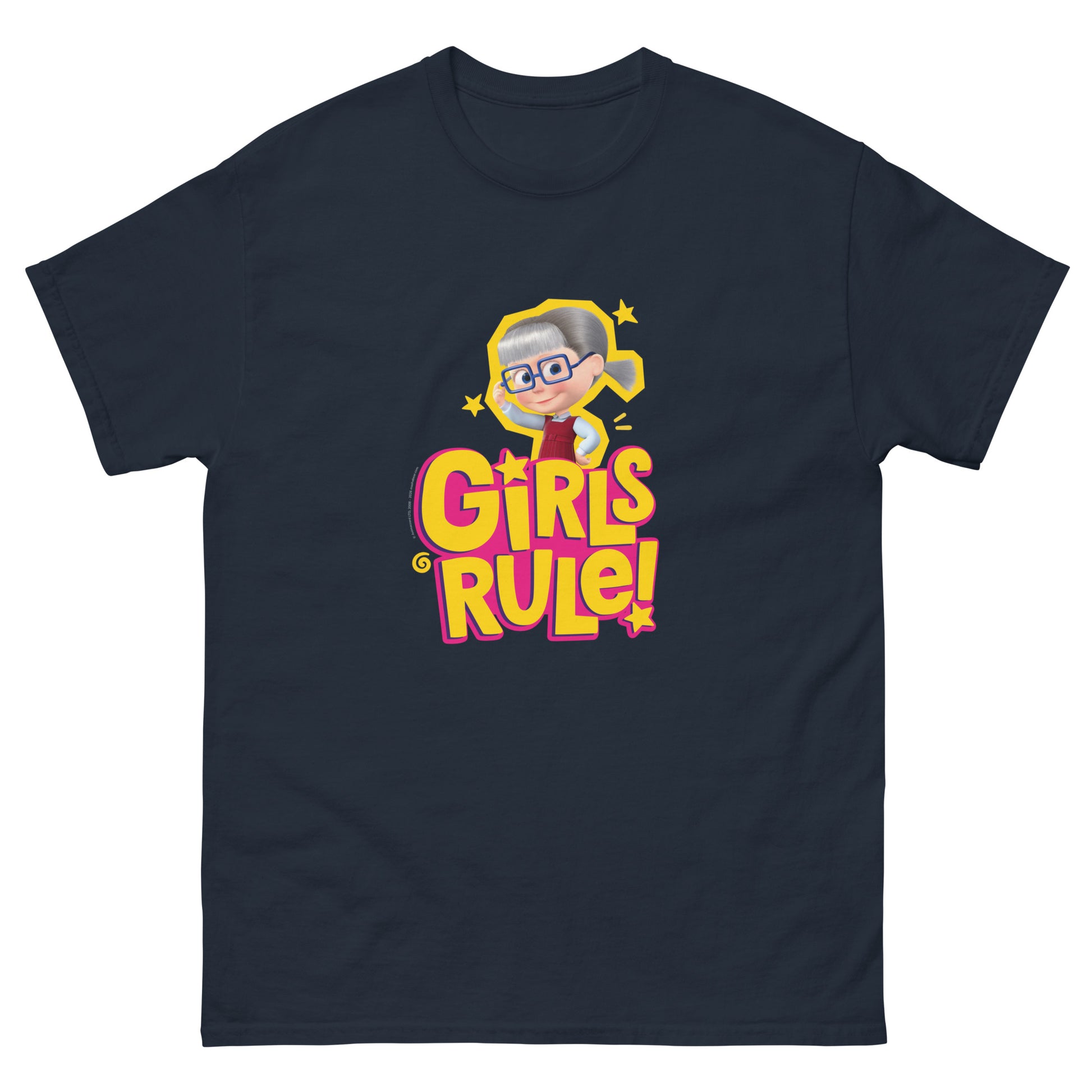 Masha and the Bear Friends Girls Rule! Unisex classic tee Navy T-SHIRT