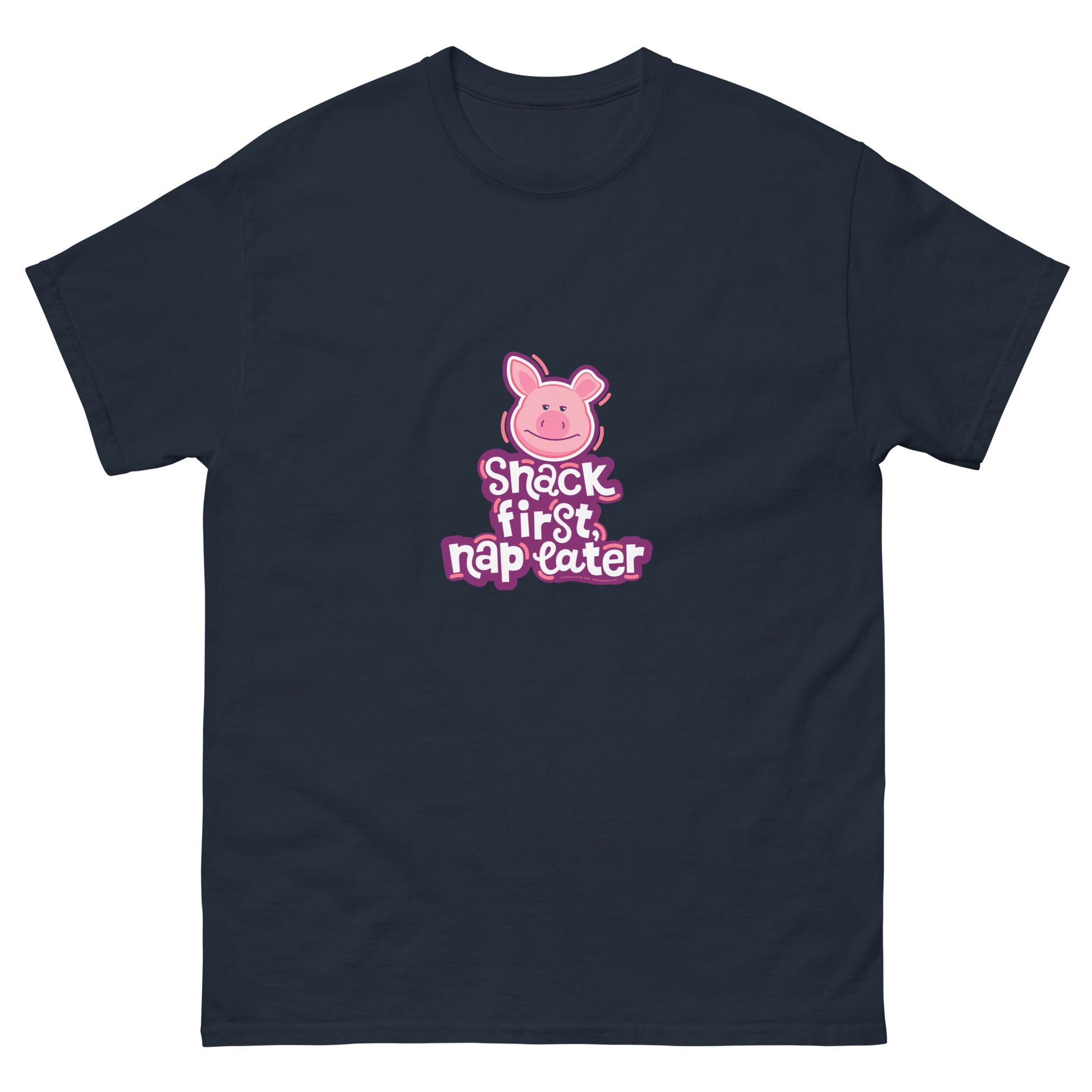 Masha and the Bear Friends Snack First Unisex classic tee Navy T-SHIRT