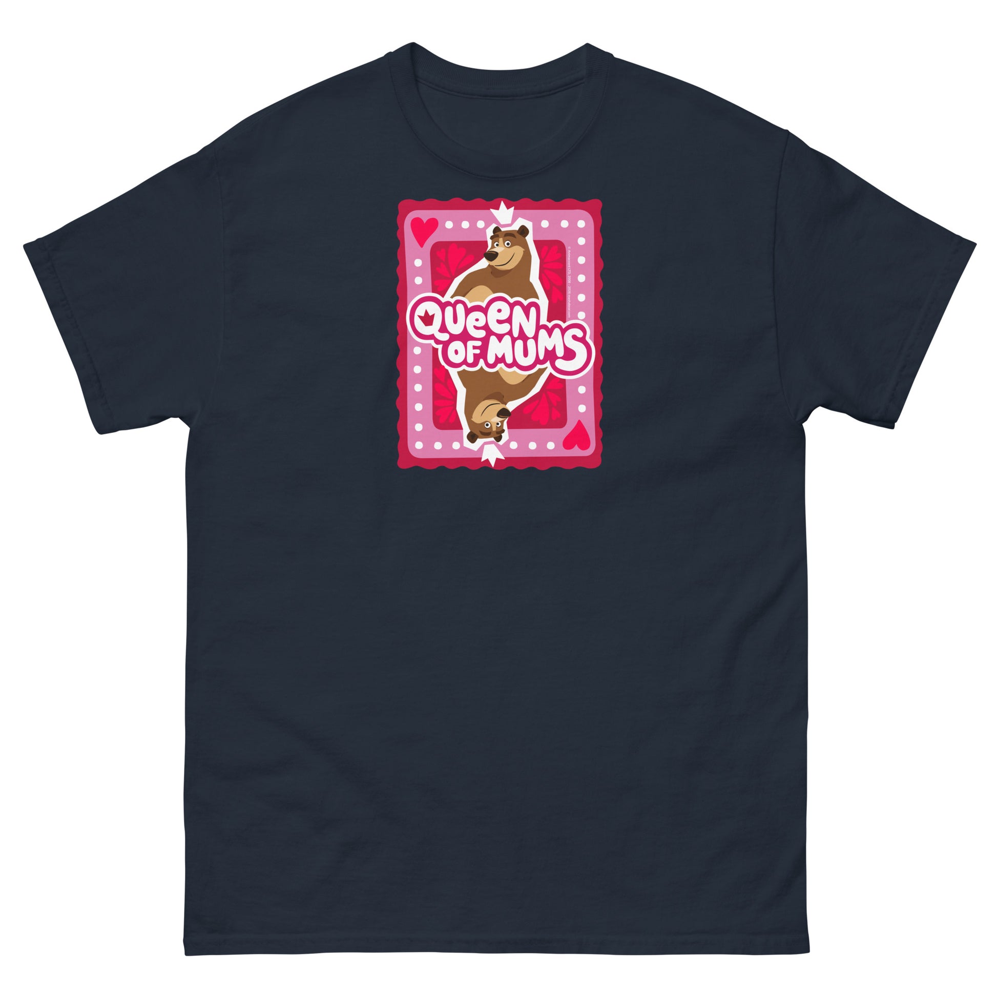 Masha and the Bear Friends Queen of Mum Unisex classic tee Navy T-SHIRT