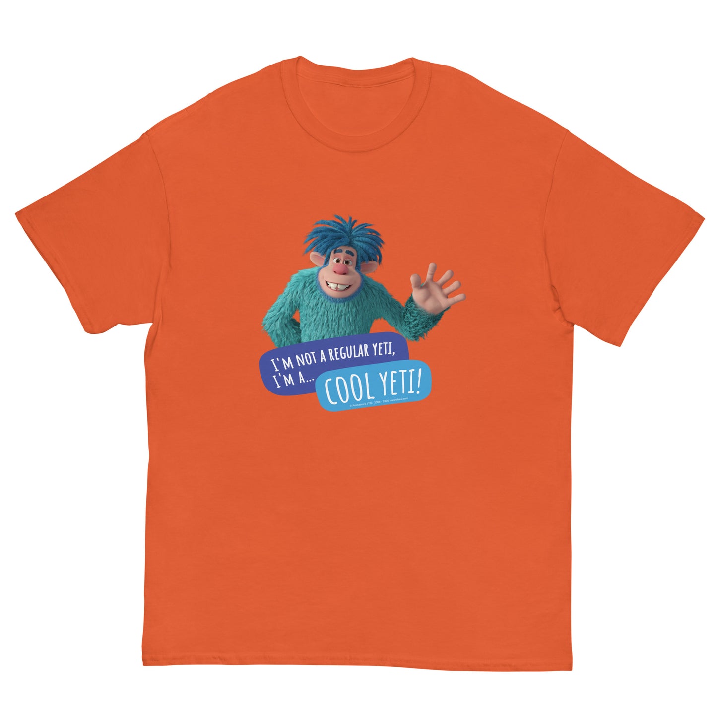 Masha and the Bear Friends Cool Yeti Unisex classic tee Orange T-SHIRT