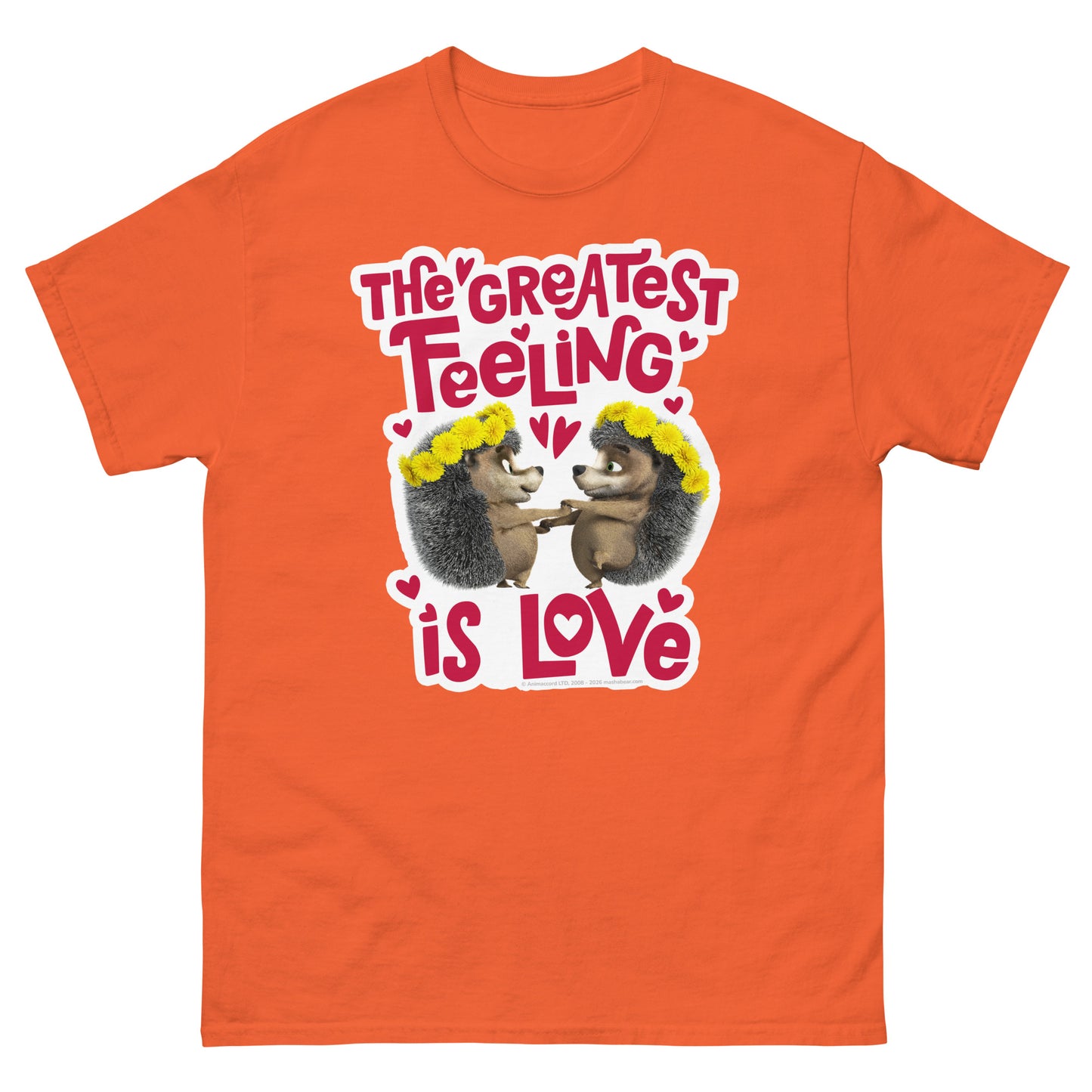Masha and the Bear Friends Greatest Feeling Unisex classic tee Orange T-SHIRT