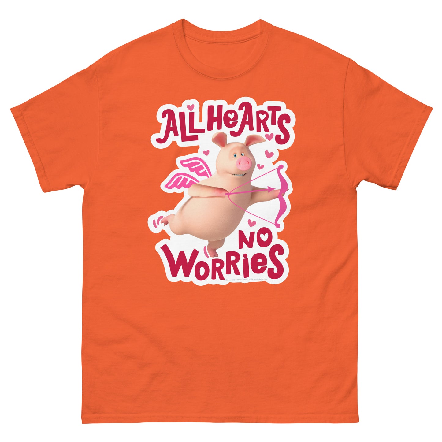 Masha and the Bear Friends No Worries Unisex classic tee Orange T-SHIRT