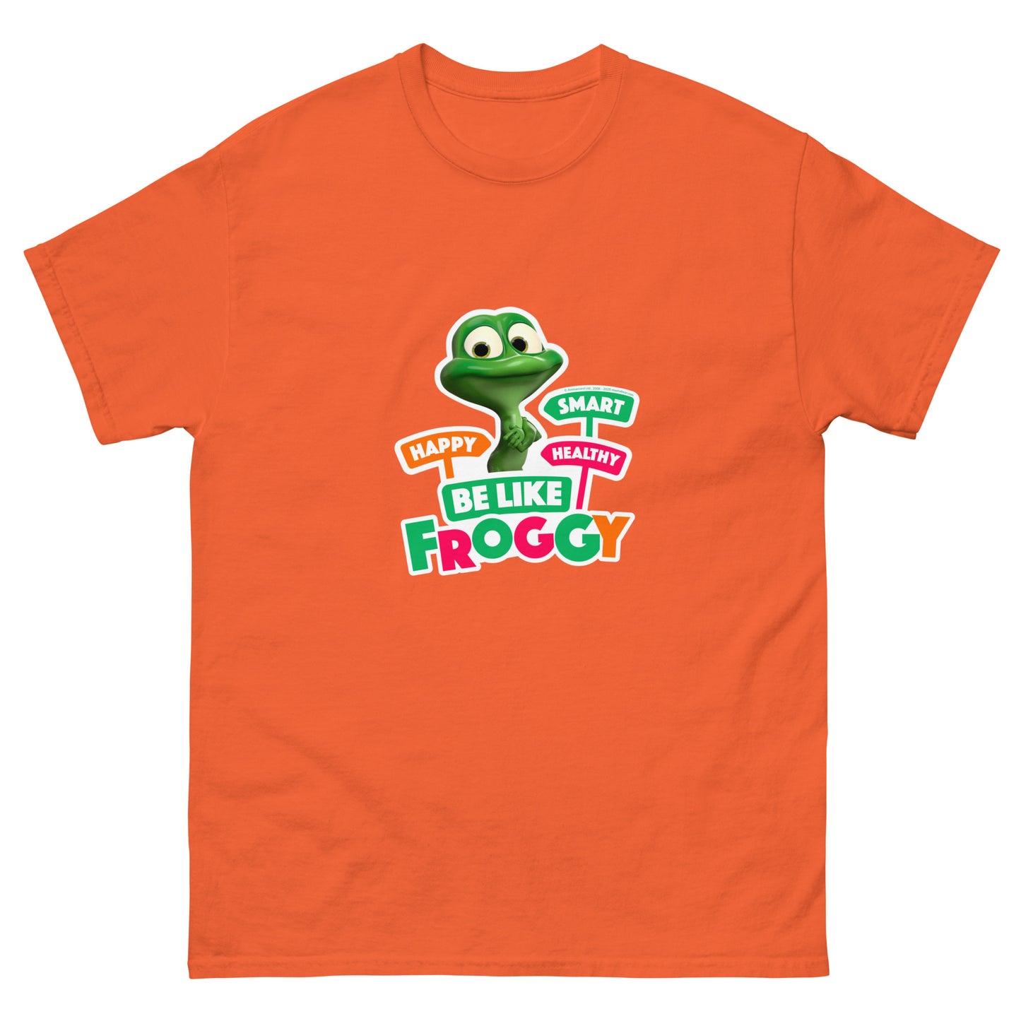 Masha and the Bear Friends Be Like Froggy Unisex classic tee Orange T-SHIRT