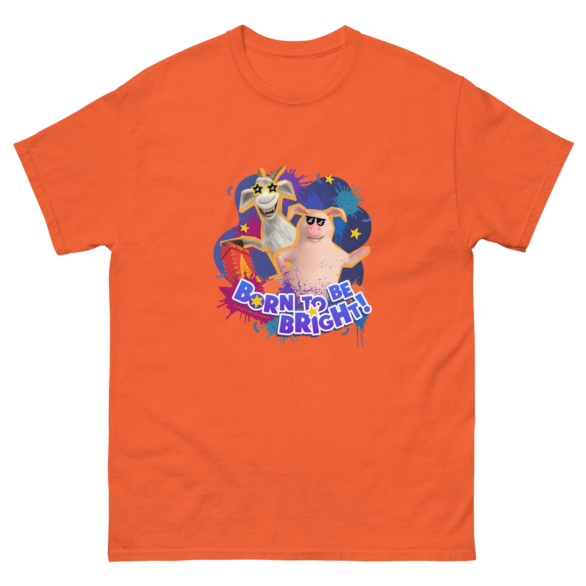 Masha and the Bear Friends Born To Be Bright! Unisex classic tee Orange T-SHIRT