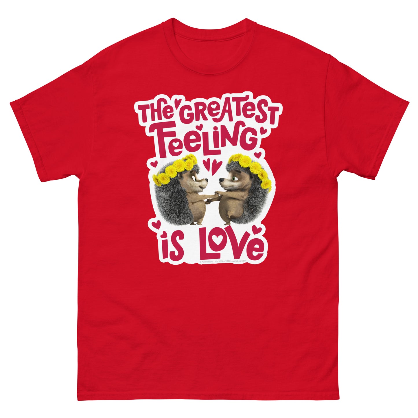 Masha and the Bear Friends Greatest Feeling Unisex classic tee Red T-SHIRT