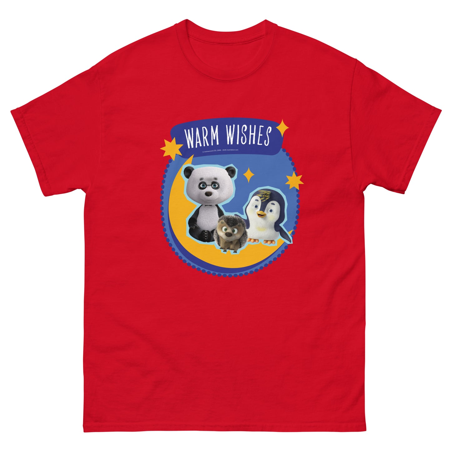 Masha and the Bear Friends Warm Wishes Unisex classic tee Red T-SHIRT