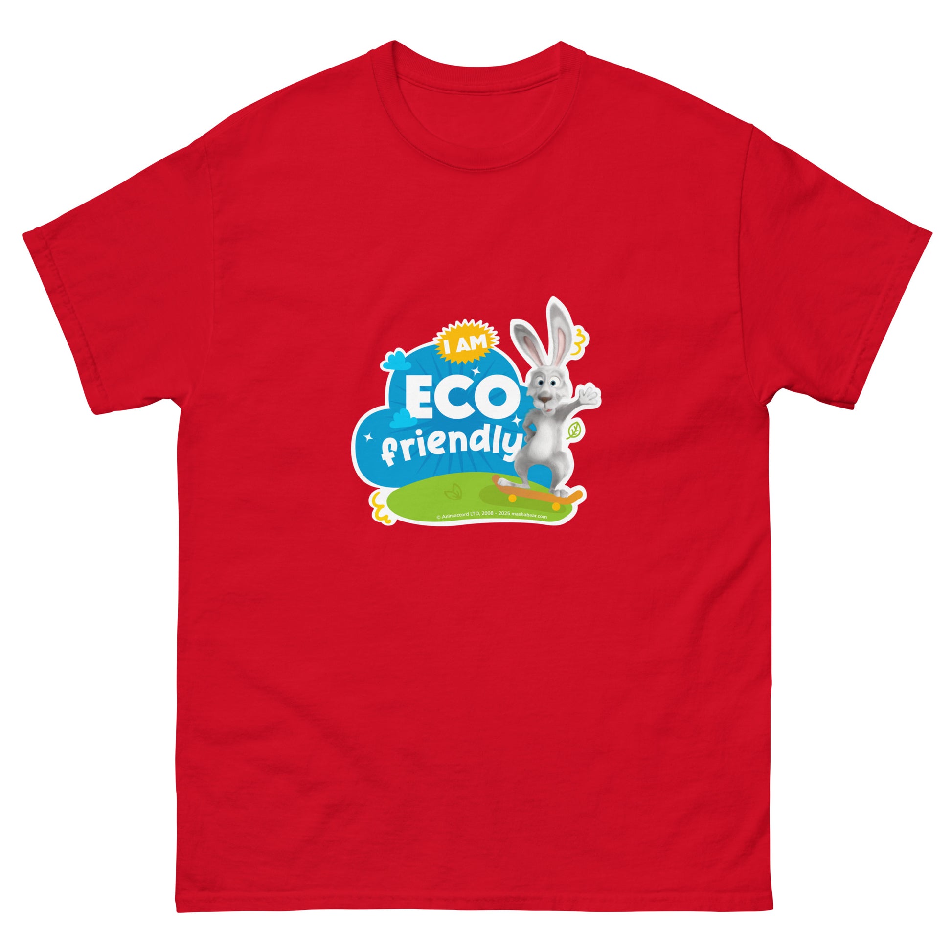 Masha and the Bear Friends Eco Friendly Unisex classic tee Red T-SHIRT