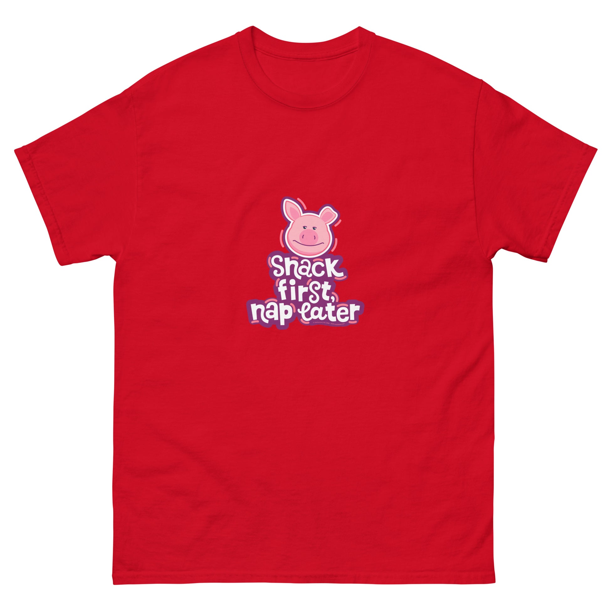 Masha and the Bear Friends Snack First Unisex classic tee Red T-SHIRT
