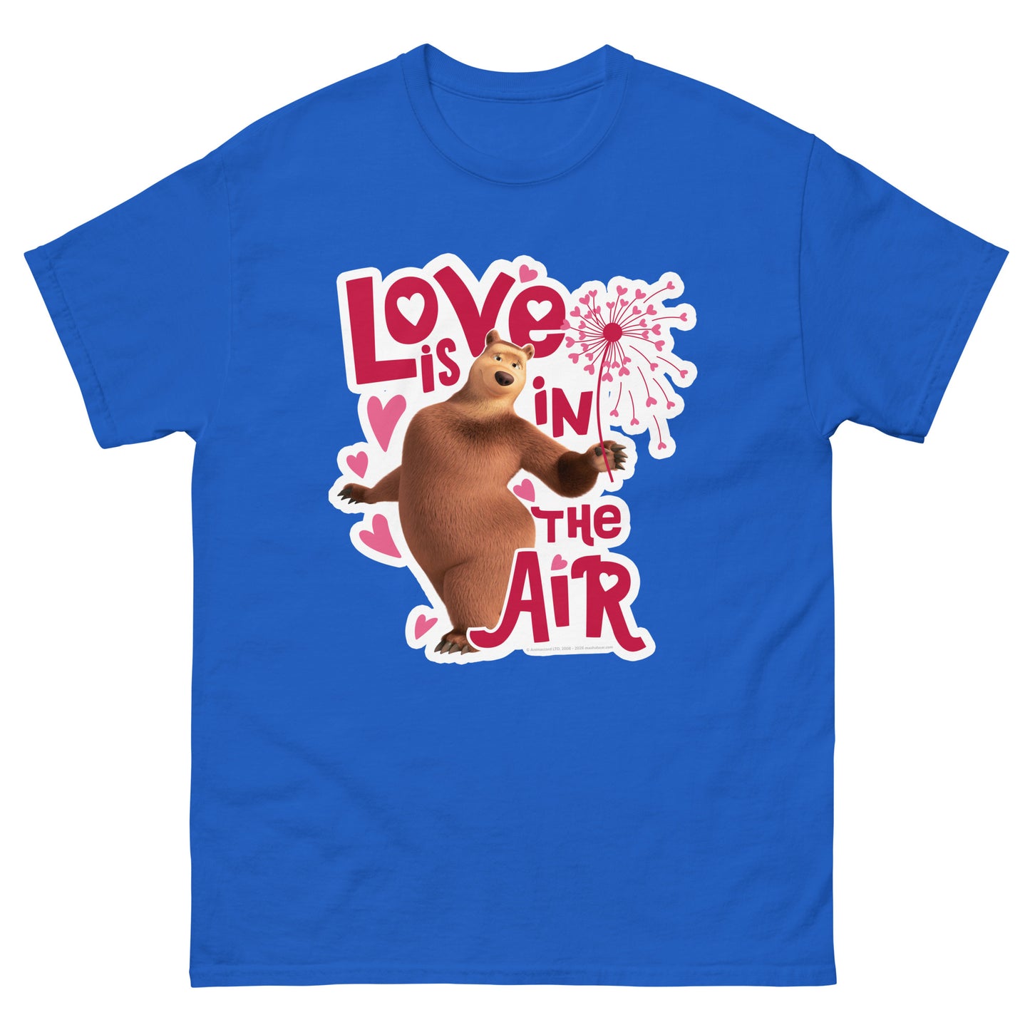 Masha and the Bear Friends Love Is In The Air Unisex classic tee Royal T-SHIRT
