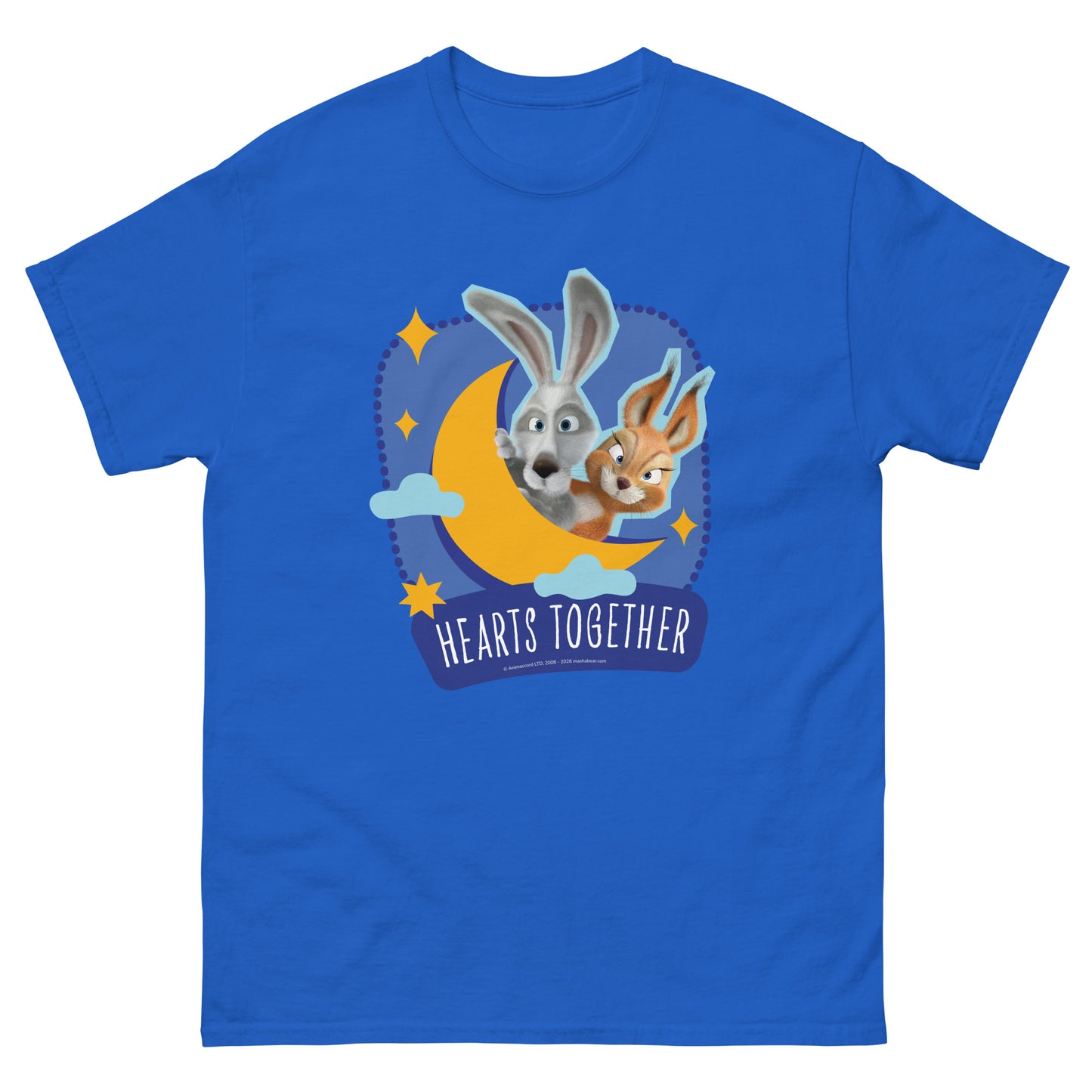 Masha and the Bear Friends Heart Together Unisex classic tee Royal T-SHIRT