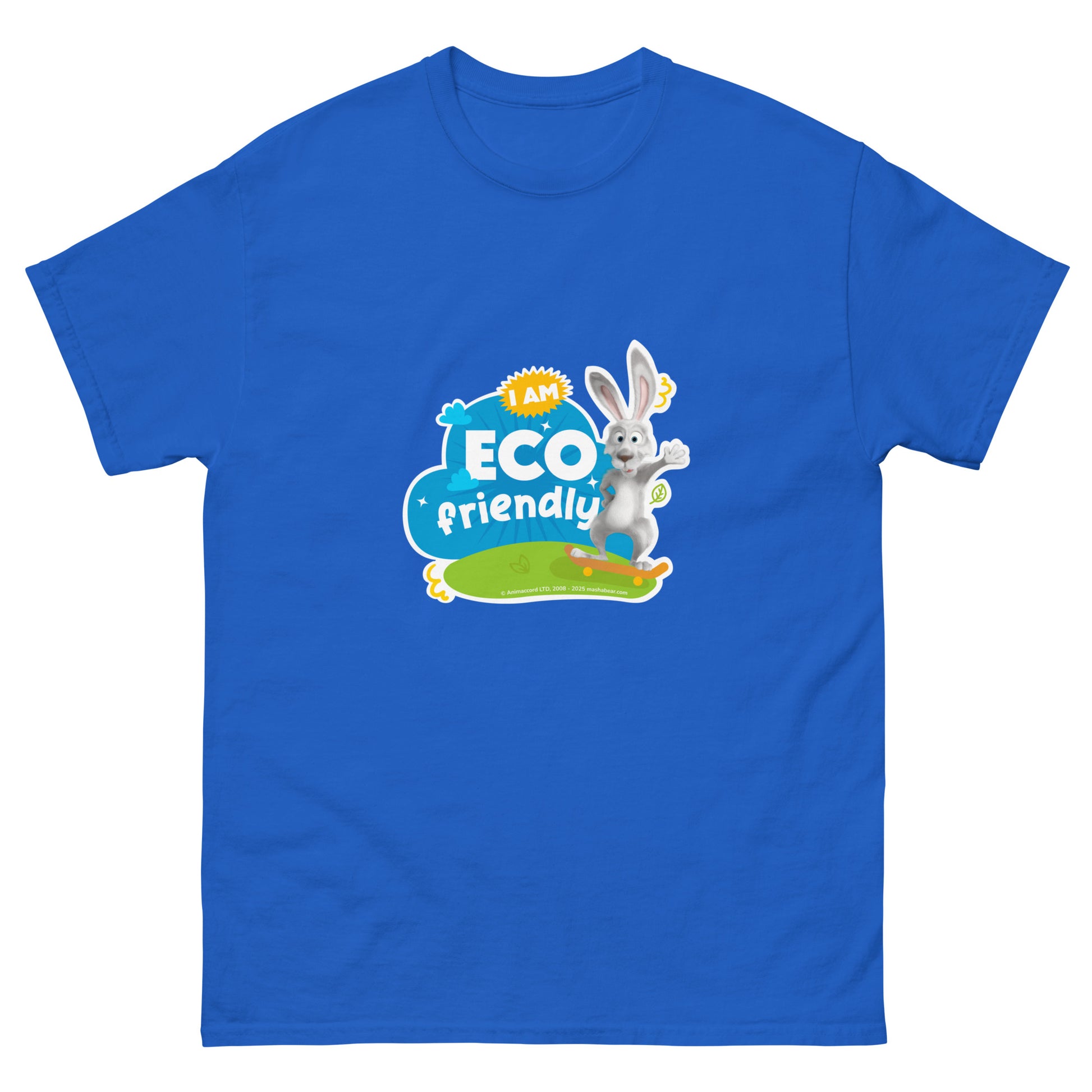 Masha and the Bear Friends Eco Friendly Unisex classic tee Royal T-SHIRT