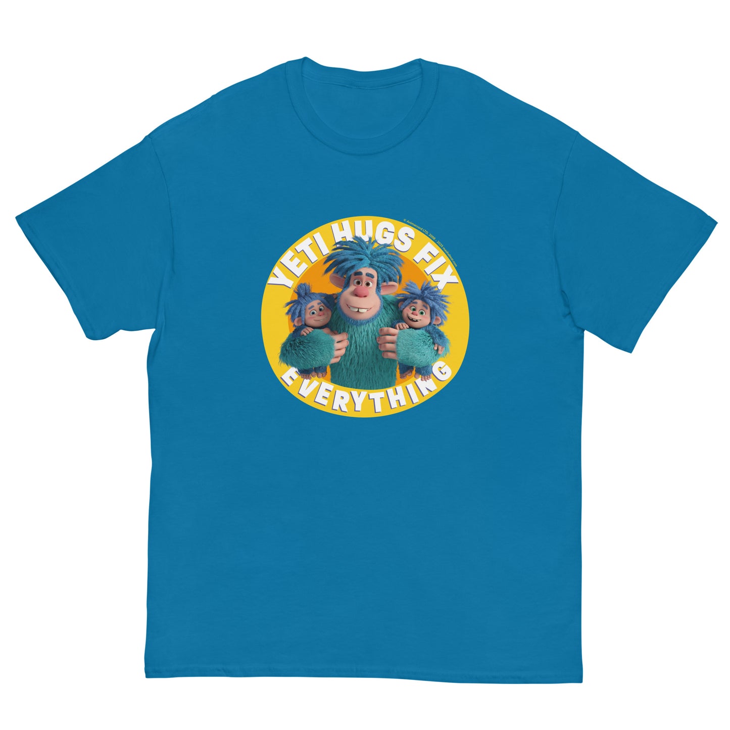 Masha and the Bear Friends Hugs Fix Everything Unisex classic tee Sapphire T-SHIRT