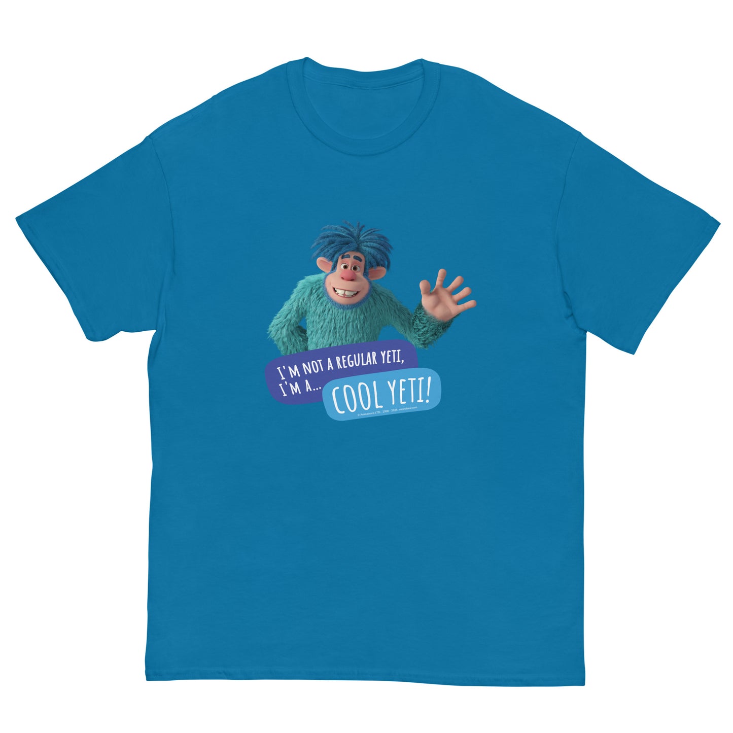 Masha and the Bear Friends Cool Yeti Unisex classic tee Sapphire T-SHIRT