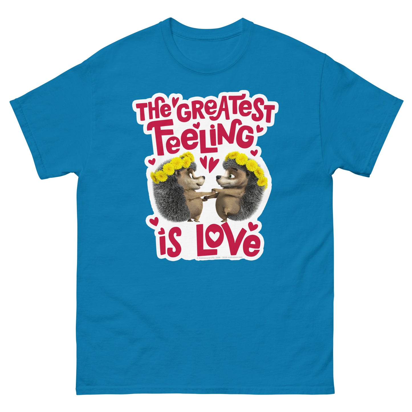 Masha and the Bear Friends Greatest Feeling Unisex classic tee Sapphire T-SHIRT