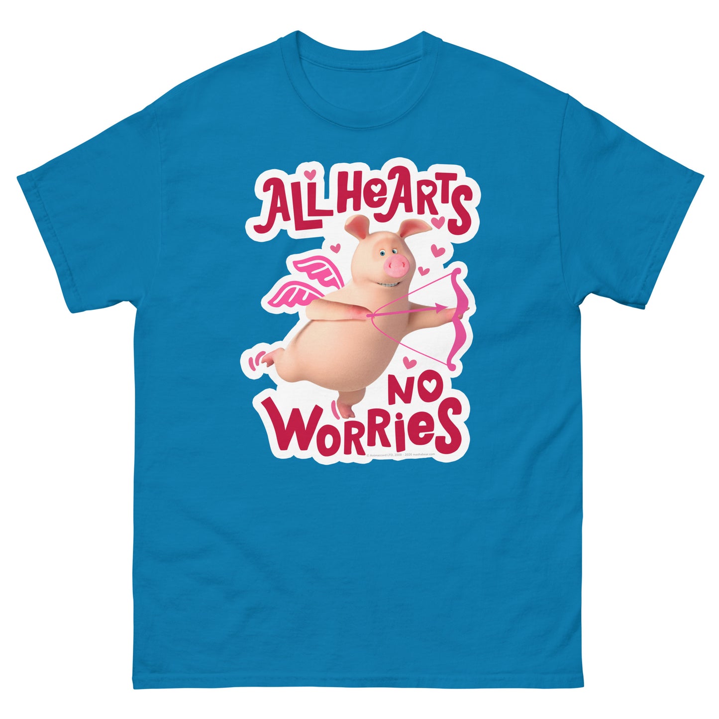 Masha and the Bear Friends No Worries Unisex classic tee Sapphire T-SHIRT