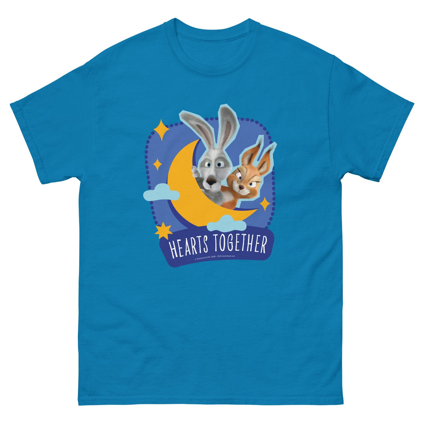 Masha and the Bear Friends Heart Together Unisex classic tee Sapphire T-SHIRT