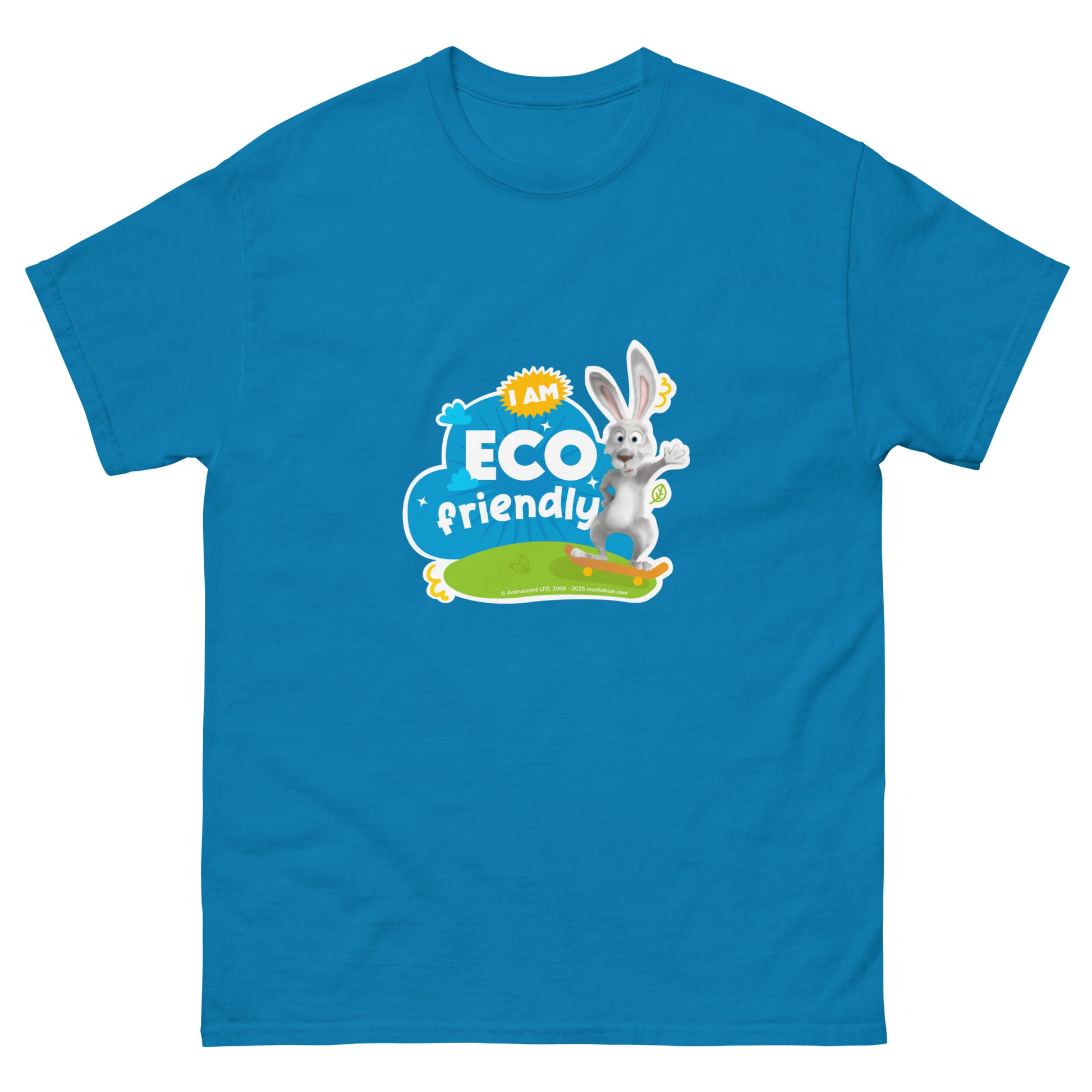 Masha and the Bear Friends Eco Friendly Unisex classic tee Sapphire T-SHIRT