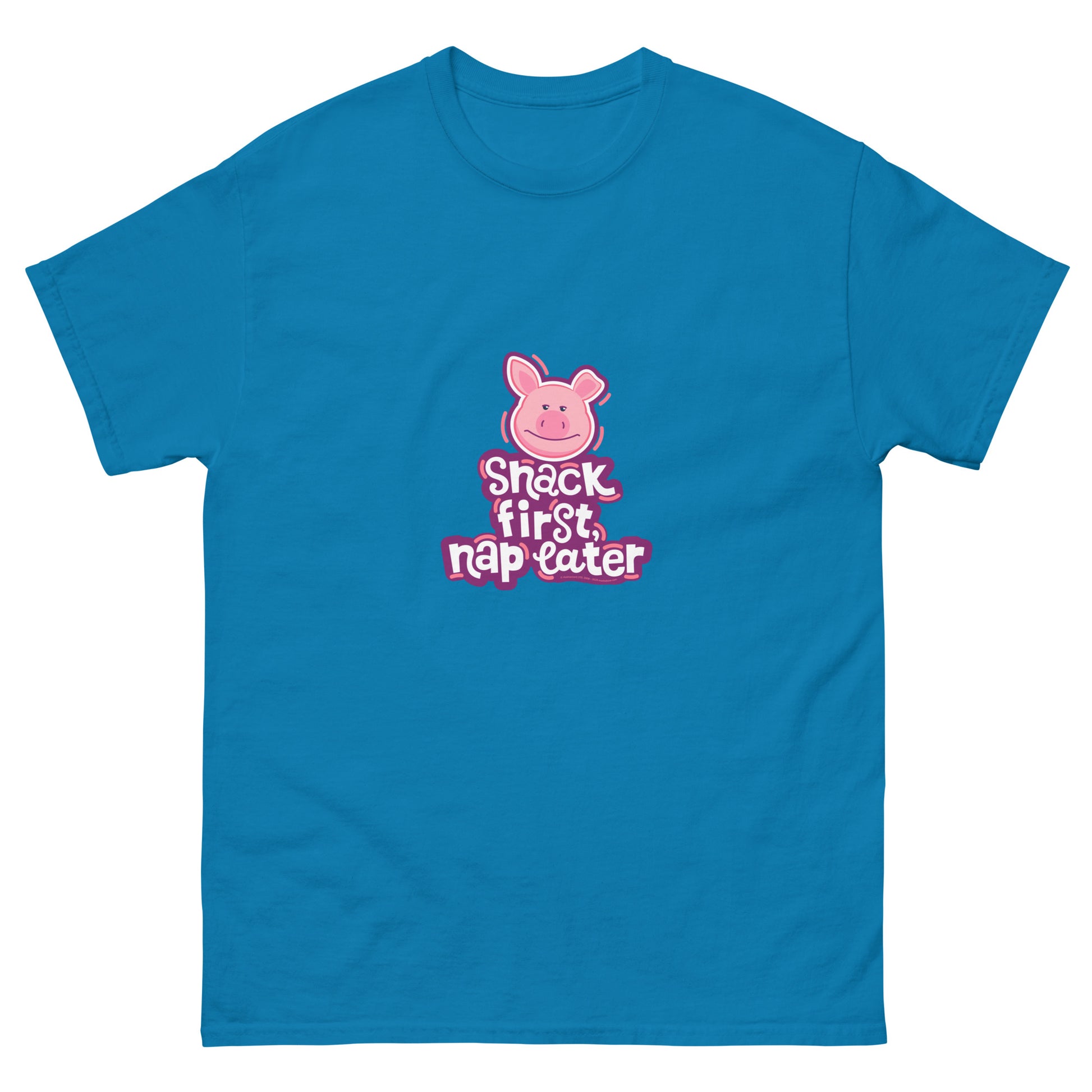 Masha and the Bear Friends Snack First Unisex classic tee Sapphire T-SHIRT