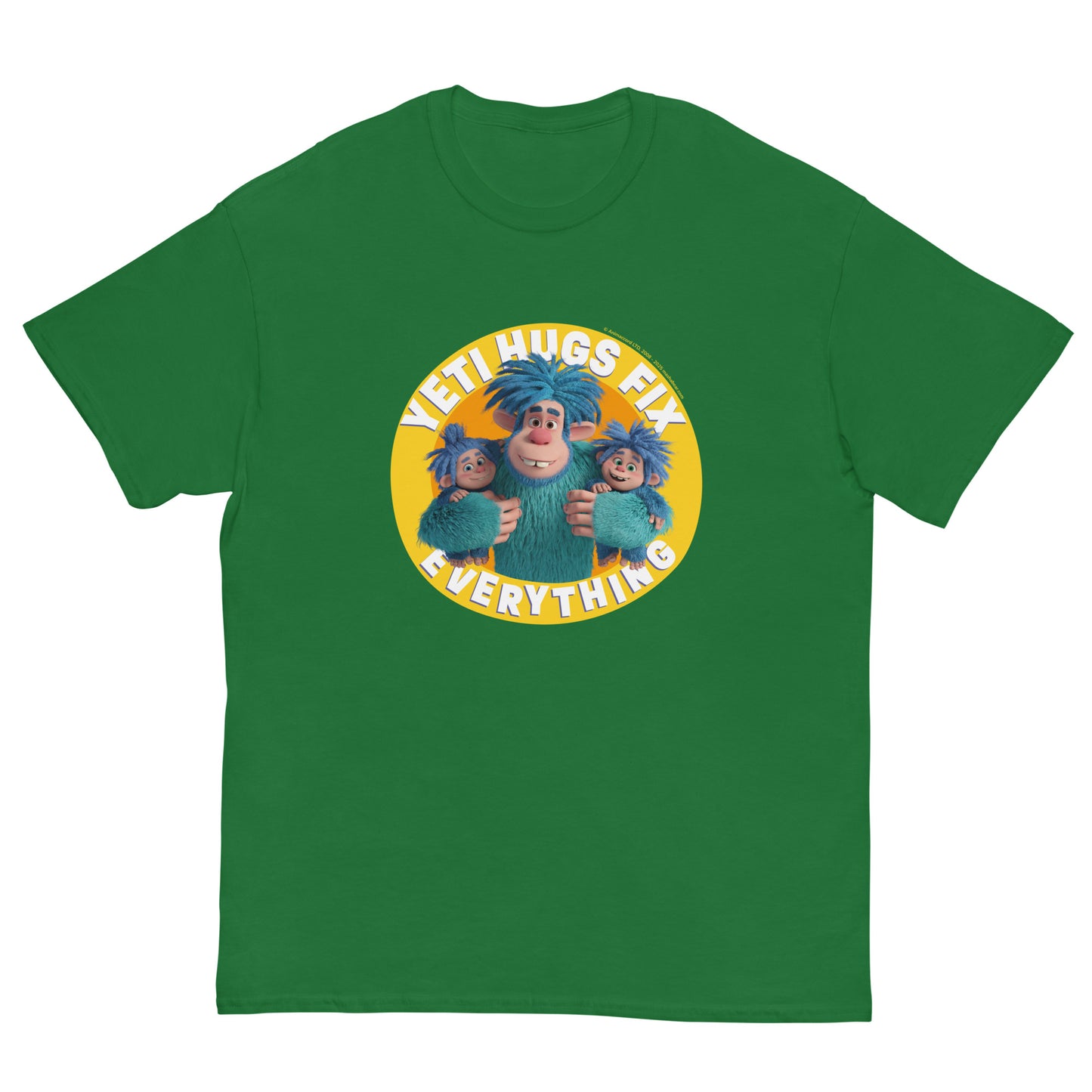 Masha and the Bear Friends Hugs Fix Everything Unisex classic tee Turf Green T-SHIRT