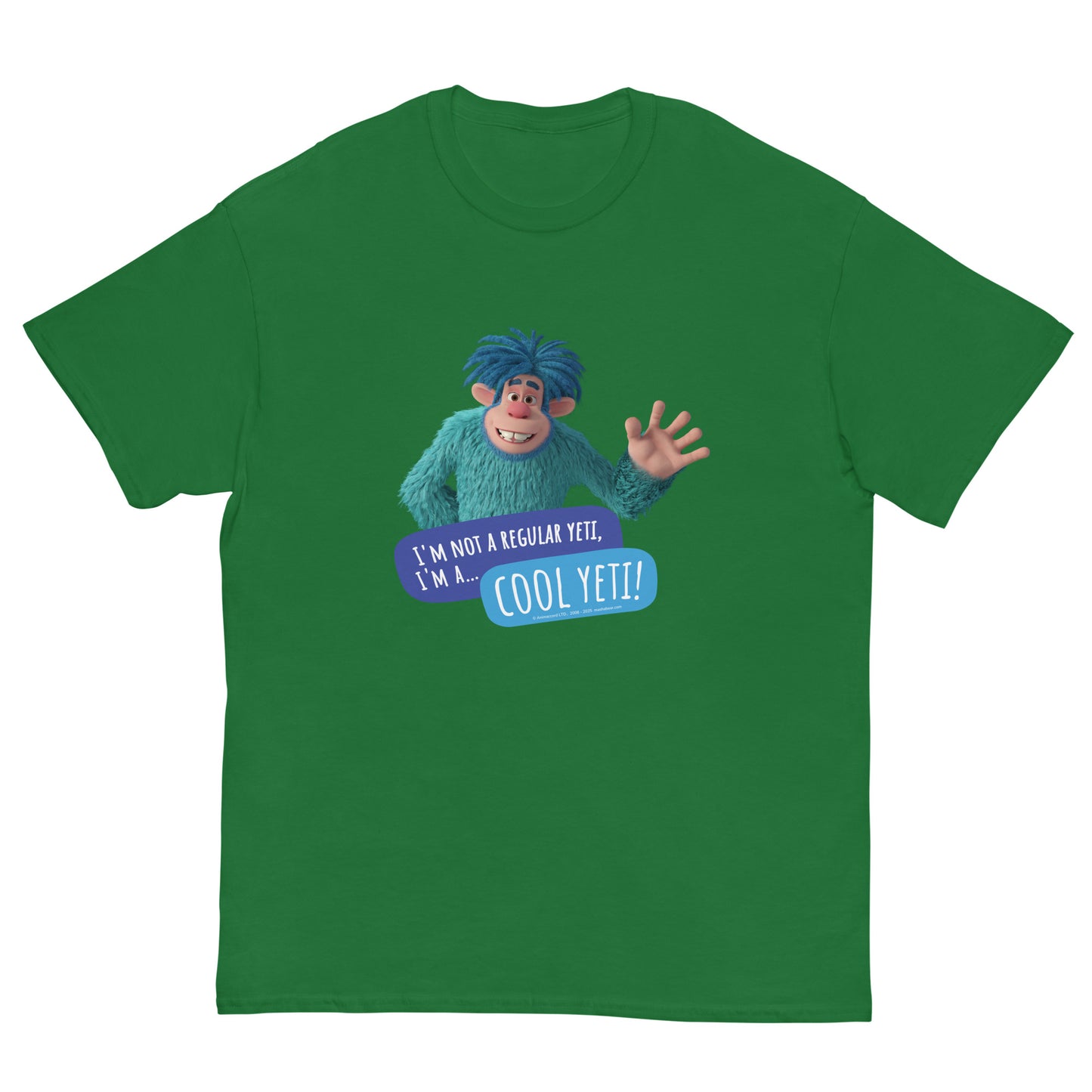 Masha and the Bear Friends Cool Yeti Unisex classic tee Turf Green T-SHIRT