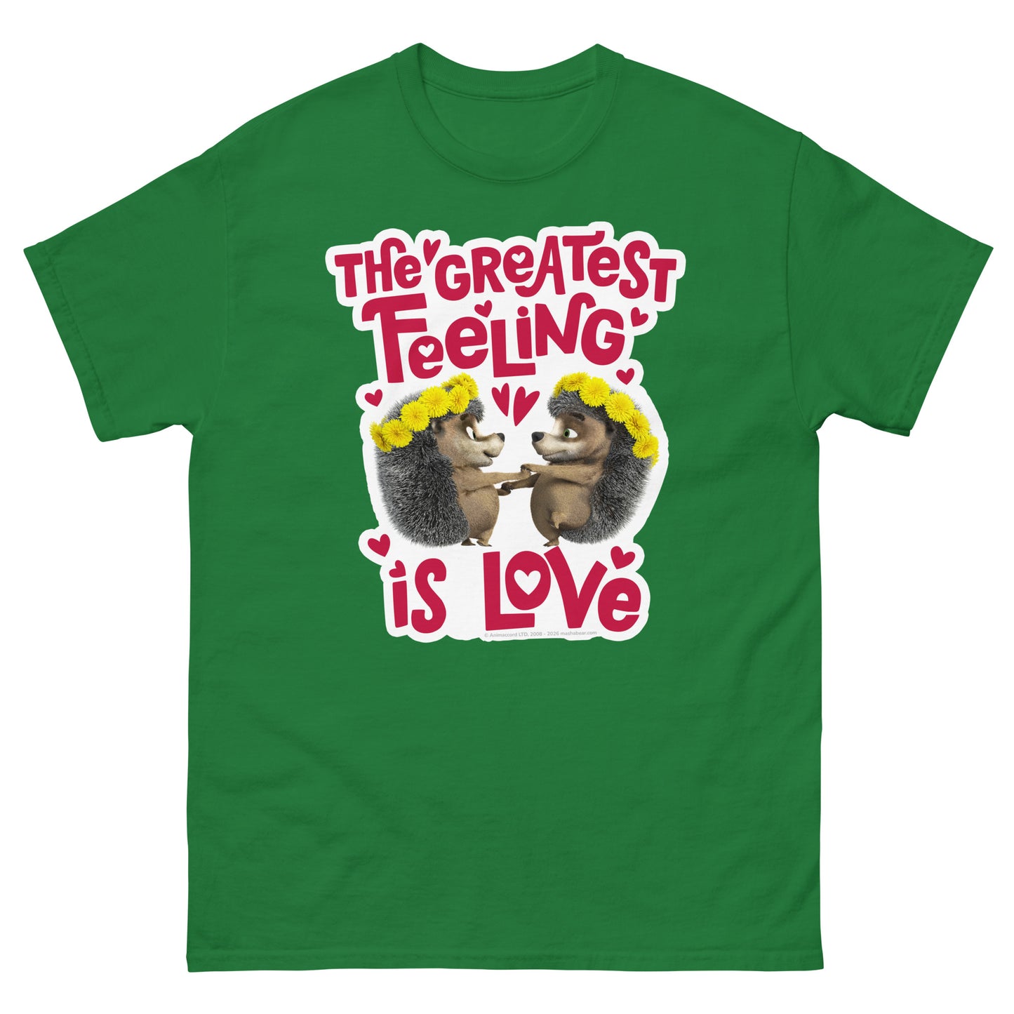 Masha and the Bear Friends Greatest Feeling Unisex classic tee Turf Green T-SHIRT