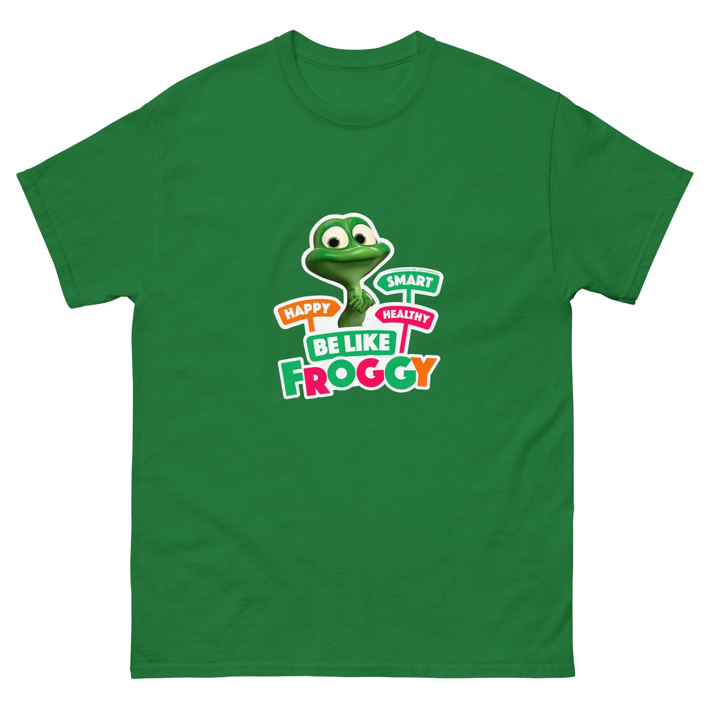 Masha and the Bear Friends Be Like Froggy Unisex classic tee Turf Green T-SHIRT