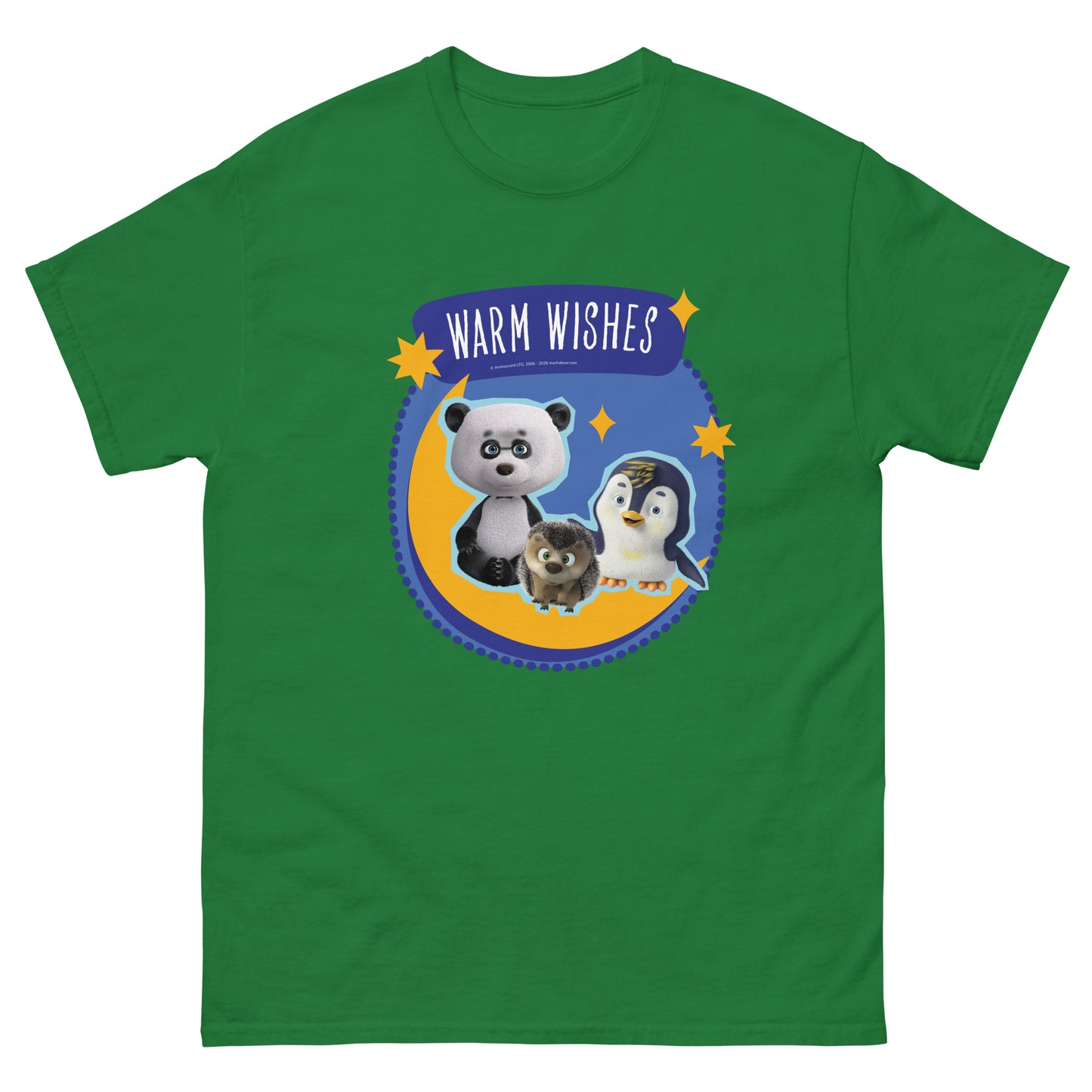 Masha and the Bear Friends Warm Wishes Unisex classic tee Turf Green T-SHIRT