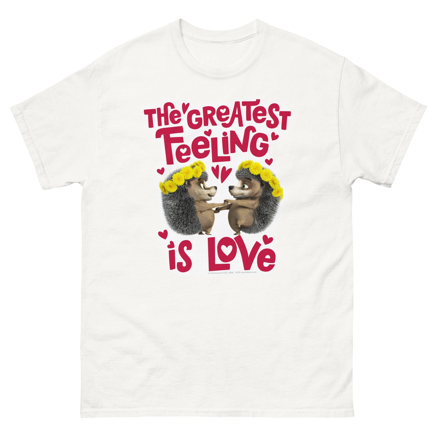 Masha and the Bear Friends Greatest Feeling Unisex classic tee White T-SHIRT