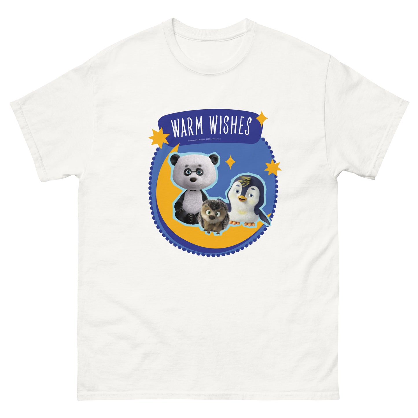 Masha and the Bear Friends Warm Wishes Unisex classic tee White T-SHIRT