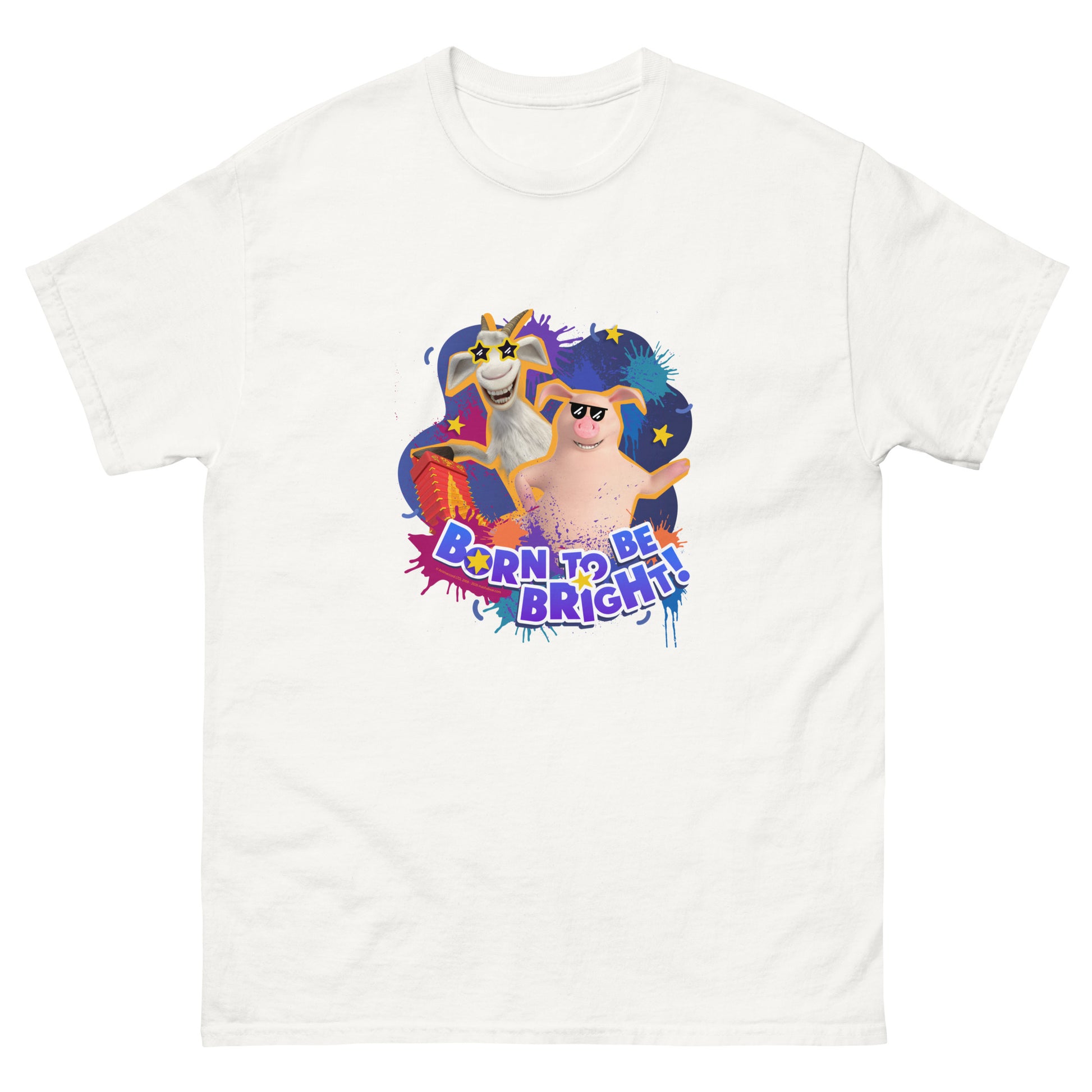 Masha and the Bear Friends Born To Be Bright! Unisex classic tee White T-SHIRT
