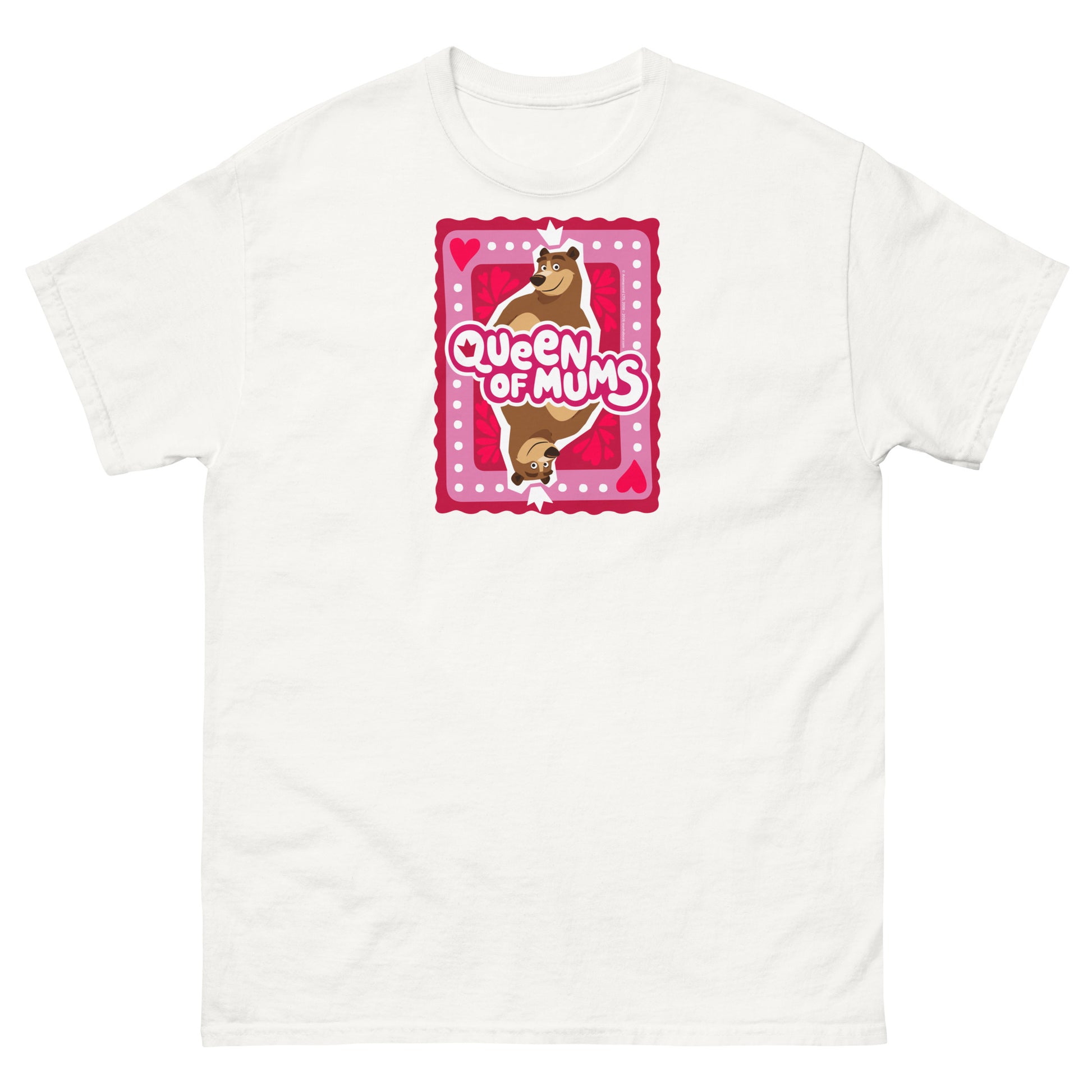 Masha and the Bear Friends Queen of Mum Unisex classic tee White T-SHIRT