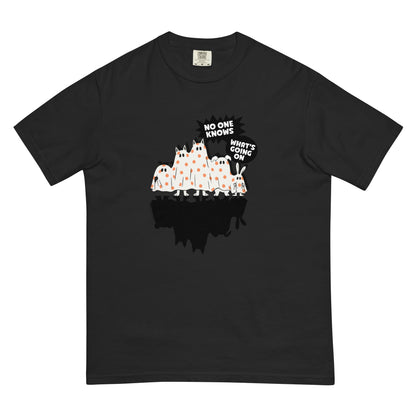 Masha and the Bear Friends Spooky Crew Unisex garment-dyed heavyweight t-shirt Black T-SHIRT