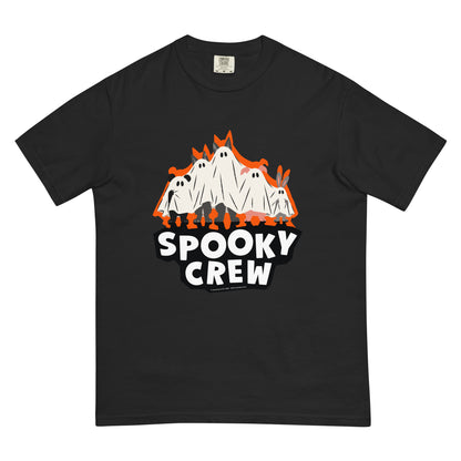 Masha and the Bear Friends Spooky Crew Unisex garment-dyed heavyweight t-shirt Black T-SHIRT
