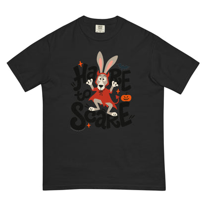 Masha and the Bear Friends Hare to Scare Unisex garment-dyed heavyweight t-shirt Black T-SHIRT