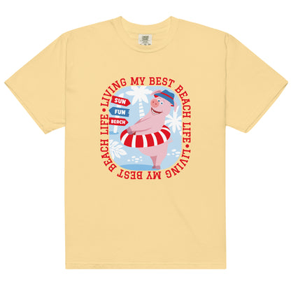 Masha and the Bear Friends Beach Life Unisex garment-dyed heavyweight t-shirt Butter T-SHIRT