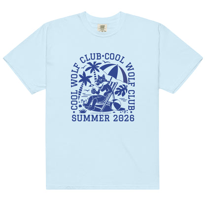 Masha and the Bear Friends Cool Wolf Club Unisex garment-dyed heavyweight t-shirt Chambray T-SHIRT