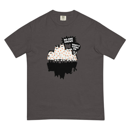 Masha and the Bear Friends Spooky Crew Unisex garment-dyed heavyweight t-shirt Graphite T-SHIRT