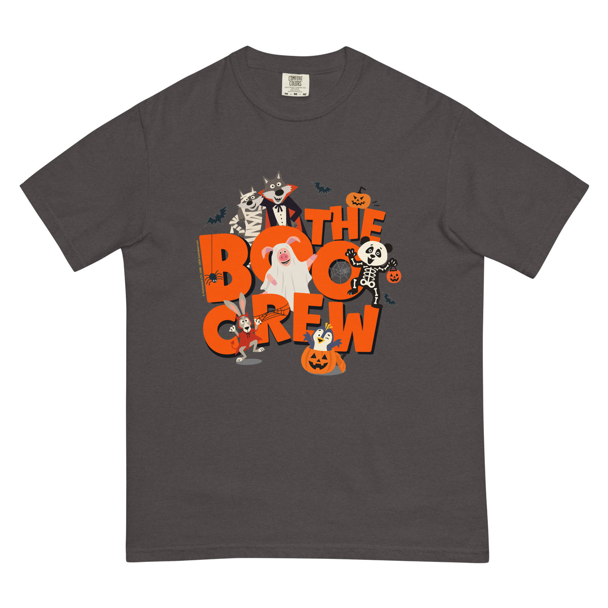 Masha and the Bear Friends The Boo Crew Unisex garment-dyed heavyweight t-shirt Graphite T-SHIRT