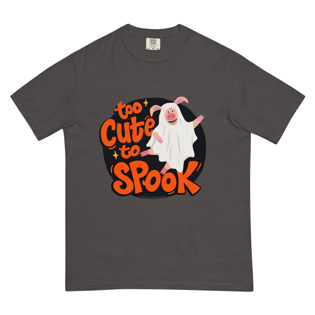 Masha and the Bear Friends Too Cute to Spook Unisex garment-dyed heavyweight t-shirt Graphite T-SHIRT