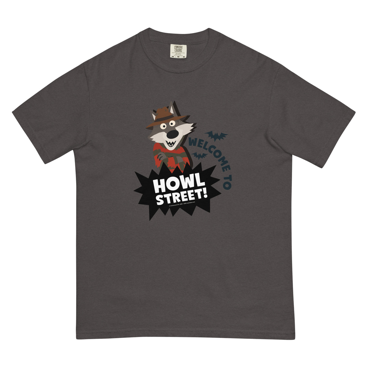 Masha and the Bear Friends Howl Street! Unisex garment-dyed heavyweight t-shirt Graphite T-SHIRT