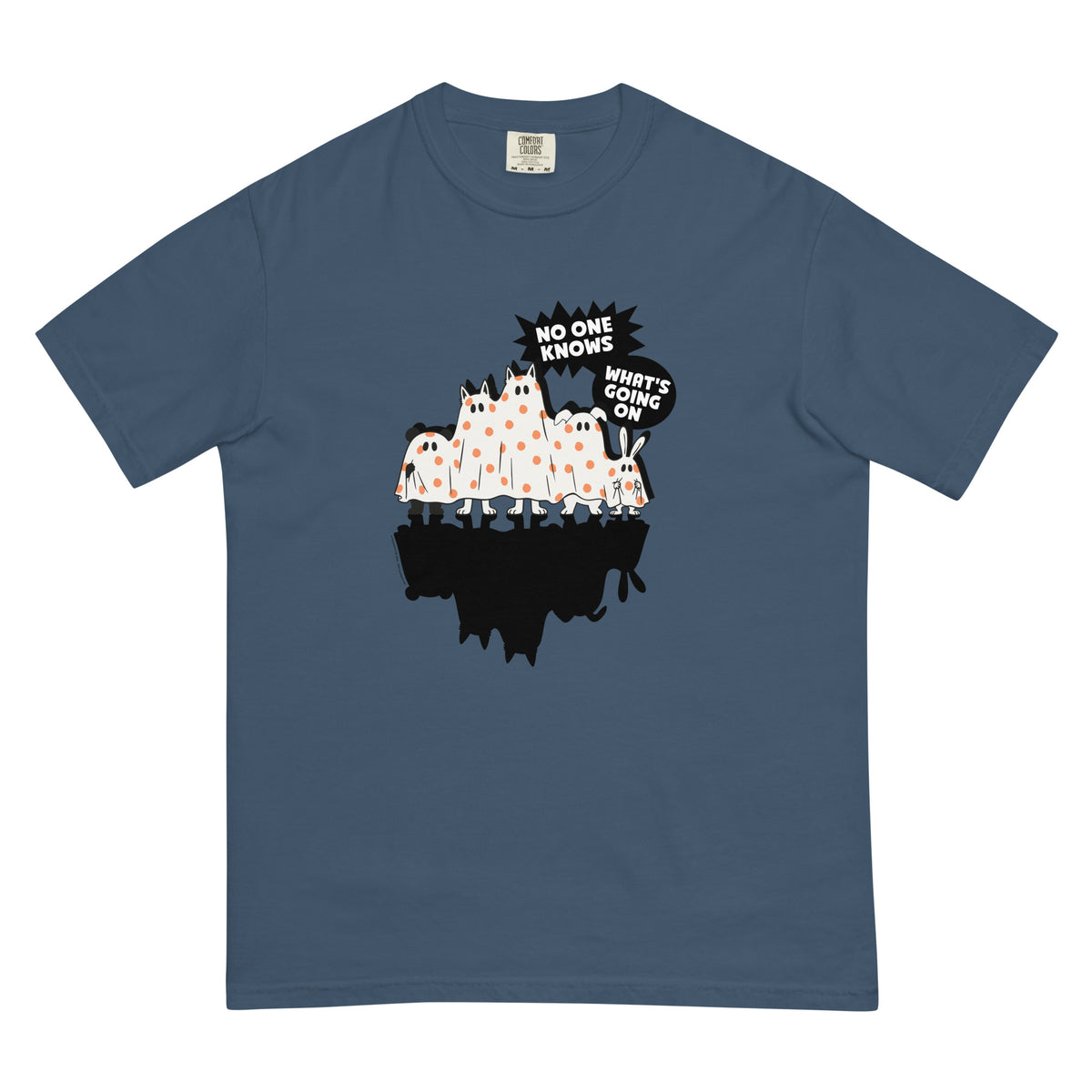 Masha and the Bear Friends Spooky Crew Unisex garment-dyed heavyweight t-shirt Midnight T-SHIRT